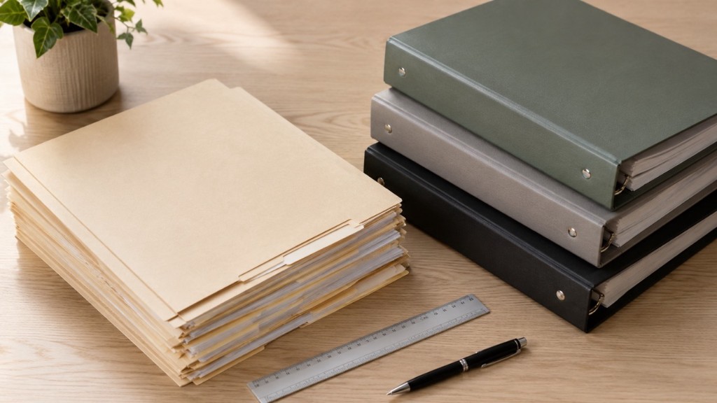 Organised compliance documentation representing the digital golden thread of information